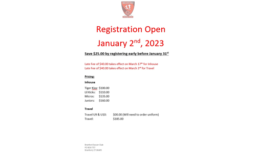 Spring Registration